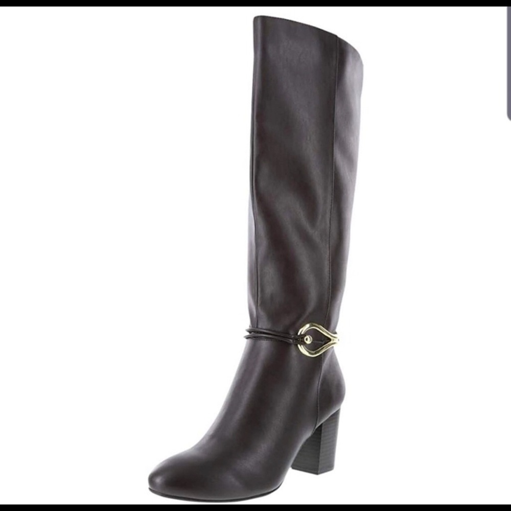 DexFlex Comfort brown heeled boots size 8.5